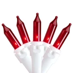 Northlight Set Of 50 Red Mini Christmas 2.5" Spacing - White Wire. Fixed Price $11.49.