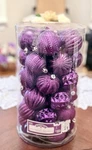 Shatterproof Christmas Ornaments, 31 Piece, Holiday Time, Purple, Silver New. Fixed Price $18.99.