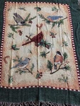 Manual Woodworkers & Weavers Bird Song Tapestry Wall Hanging 50 X 60 Usa. Fixed Price $25.00.