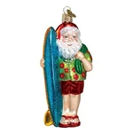 Old World Christmas Surfer Santa Glass Ornament Free Box 40060 New. Fixed Price $19.98.
