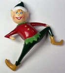 Vintage Plastic Shelf Sitting Christmas 1981 Sun Hill Industries Hong Kong. Fixed Price $6.39.