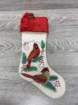 Hallmark Christmas Stocking The Beauty Of Birds Cardinal Terri Steiger Nwt. Fixed Price $18.48.