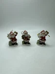 Set 3 Homco Santa Ornaments Vintage Figurine Toys Christmas Tree 8742. Fixed Price $16.19.