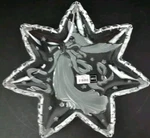 Mikasa Star Serving Platter Angel Music 12.5" Crystal Christmas Clear & Frosted. Fixed Price $20.00.