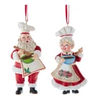 The Bridge Collection 3.75-INCH Santa And Mrs. Claus Baking Red/white. Fixed Price $33.99.