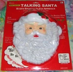Vintage Telco Talking Musical Santa 1997 Motion Activated Wall Christmas Decor. Fixed Price $39.99.
