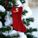 Holiday Time 19" Knit Monogram Christmas Stocking, Letter "s" Red White Initial. Fixed Price $15.19.