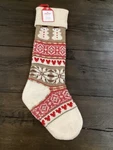 Pottery Barn Kids Snowman Classic Fair Isle Christmas Stocking Mono. Fixed Price $49.99.