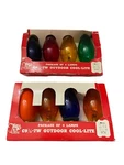 Set Of 2 Vintage Kmart C9 1/4-7W Outdoor Multi Color Bulbs (8) Box. Fixed Price $14.99.