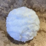 St. Nicholas Square Large White Faux Fur Ball Christmas Ornament New 12 Circ. Fixed Price $14.95.