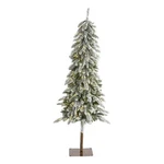 Nearly Natural 5.5FT Flocked Washington Alpine Christmas Tree W/ 150 Led. Fixed Price $123.99.
