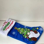 I'll Be Gnome For Christmas 18" Blue White Stocking Xmas Tree. Fixed Price $18.00.
