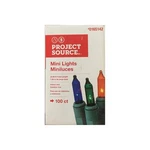 Project Source 100 Count Mini Christmas Lights, Multicolor. Fixed Price $9.99.