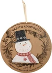 Pbk Christmas Decor - Prim Snowman Wreath Insert Sign. Fixed Price $17.95.