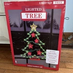 Impact Plastics Lighted Christmas Tree Window Silhouette Indoor Outdoor. Fixed Price $21.99.