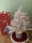 24" White Fiber Optic Christmas Tree Candy Canes Holiday Style Color Changing. Fixed Price $24.90.