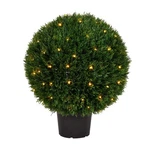 Vickerman 24" Contemporary Plastic Artificial Cedar Ball With Led In Green. Fixed Price $359.91.