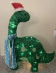 Rare Wondershop From Target Lit Tinsel Christmas Dinosaur Works, Present. Fixed Price $50.00.