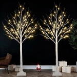 2-PACK 4FT Lighted Birch Tree For Indoor Christmas Decorations Outdoor, Highe.... Fixed Price $70.22.