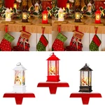 Ceenna 6 Sets Christmas Stocking Holders For Mantle With Led Light Xmas Stock.... Fixed Price $62.41.