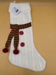 Nwt! 18.5X9.5 White Sweater Christmas Stocking Hobby Lobby 2022 Snowman/ Scarf. Fixed Price $10.50.