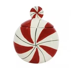 6.75" Peppermint Candy Christmas Tabletop Decor Ceramic Jar Ashland New. Fixed Price $30.99.