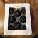 Hearth & Hand With Magnolia Black Glass White X Stitch 8 Ornaments Christmas. Fixed Price $29.99.