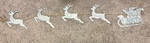 Santa Reindeer Sleigh Galvanized Distress Metal Christmas Garland. Fixed Price $18.99.