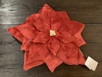 Pottery Barn Velvet Poinsettia Shaped Pillow Christmas Decor Red New Holiday. Fixed Price $89.99.