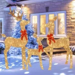 Hoyechi 5FT Lighted Christmas Outdoor Reindeer Decoration Set, 3-PIECE 2D. Fixed Price $161.99.