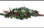 Northlight 32" Decorated Artificial Pine Christmas Candle Holder Centerpiece. Fixed Price $30.00.