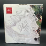 Mikasa 14 Clear Cut Glass Holiday Evergreen Tree Bowl Christmas Dish. Fixed Price $14.48.