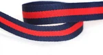Christmas Ribbon Striped Grosgrain Red Dark Blue 1" X 50 Yd. Fixed Price $39.60.