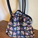 Disney Mickey Mouse Allover Print Large Shoulder Bag Purse, Black Multicolor. Fixed Price $28.00.