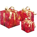 National Tree Company Pre-lit 3-PIECE Red Gift Box Christmas Decor. Fixed Price $34.99.