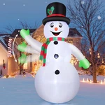 Goosh 7 Ft Christmas Inflatables Outdoor Decorations, Waving Snowman Blow Up .... Fixed Price $112.89.