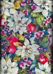 45" 100% Cotton Christmas Fabric "noel Poinsettia" By Oasis. Fixed Price $9.99.
