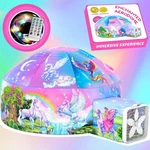 W&o Enchanted Aerodome With Led Lights - Inflatable Princess Castle For Kids .... Fixed Price $62.81.