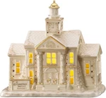 Lenox Mistletoe Park Series Town Hall With Clock Tower Lit Figurine Building New. Fixed Price $140.00.