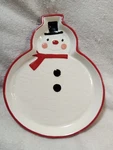Hallmark Snowman Candy Cookie Dish Christmas Winter Holiday Serving 8". Fixed Price $7.50.