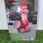 Gemmy Festive Flamingo Christmas Airblown Inflatable 3.5' Tall Outdoor. Fixed Price $27.50.