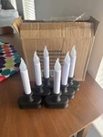 Set Of 6 Led Flameless Flicker Window Candle Sensor Battery Carlon. Fixed Price $27.00.
