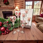 Home Essentials & Beyond Poinsettia Hurricane Candle Holders Of 3. Fixed Price $64.95.