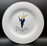 Reindeer Cocktail Plate "dasher" By Pottery Barn. Fixed Price $14.50.