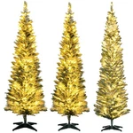 Homcom Prelit Artificial Christmas Tree With Warm White Led Lights, Green Used. Fixed Price $41.99.
