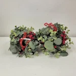Set Of 2 8" Eucalyptus And Berry Kissing Balls By Valerie. Fixed Price $24.29.