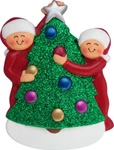 Family Decorating Tree 2 3 4 5 6 People Personalized Christmas Ornament Kit. Fixed Price $18.25.
