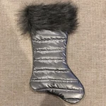 National Tree Company Christmas Stocking Hgtv Home Collection Gray Fur Top. Fixed Price $9.99.