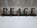 Christmas Stocking Holder Peace Silver Letters Set Of 5 Unique Decoration Hanger. Fixed Price $39.99.