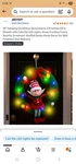 Joeysut Christmas Elf Wreath With Colorful Led Lights Multicolor Door Decoration. Fixed Price $24.99.